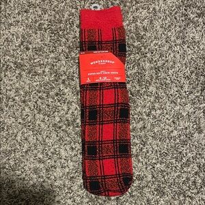 Wondershop Men's Red and Black Checkered Socks